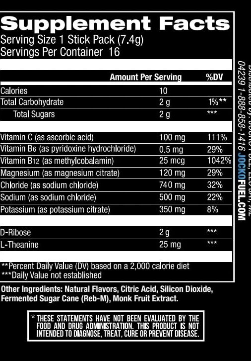 Jocko Fuel Hydrate Electrolytes Powder Packets Low Sugar - Hydration Amplifier Packets for Recovery, Dehydration, & Exercise - with Vitamins B6, B12 & C (32 Packets) (2 Pack Bundle) - Image 8