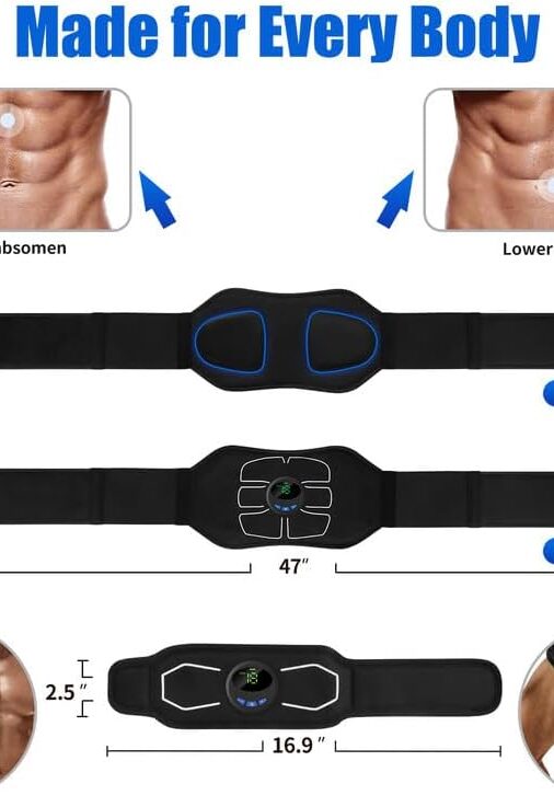 MarCoolTrip MZ Electronic Muscle Stimulator, Abs Stimulator Muscle Toner, Ab Machine Trainer for All Body, Fitness Strength Training Workout Equipment for Men and Women - Image 7