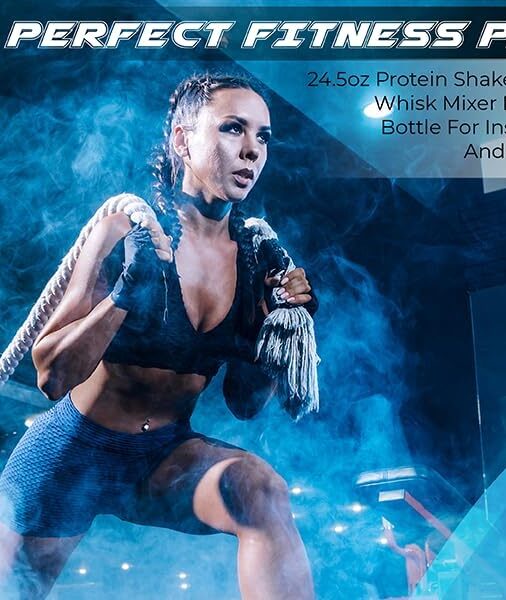 Pro Impact Shaker Cups for Protein Shakes – 24.5 Oz Protein Shaker with Carabiner Hook – Leakproof Impact Resistant Shaker Bottles for Protein Mixes – Protein Shake Blender for Gym, On The Go - Black - Image 8