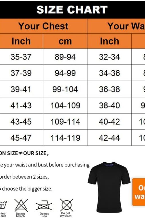 SHAPERIN Sauna Shirt for Men Sauna Tops Heat Trapping T-shirt Sauna Suit Workout Sweat Vest Body Shaper Gym Workout - Image 7